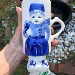 Boy in blue, hand painted